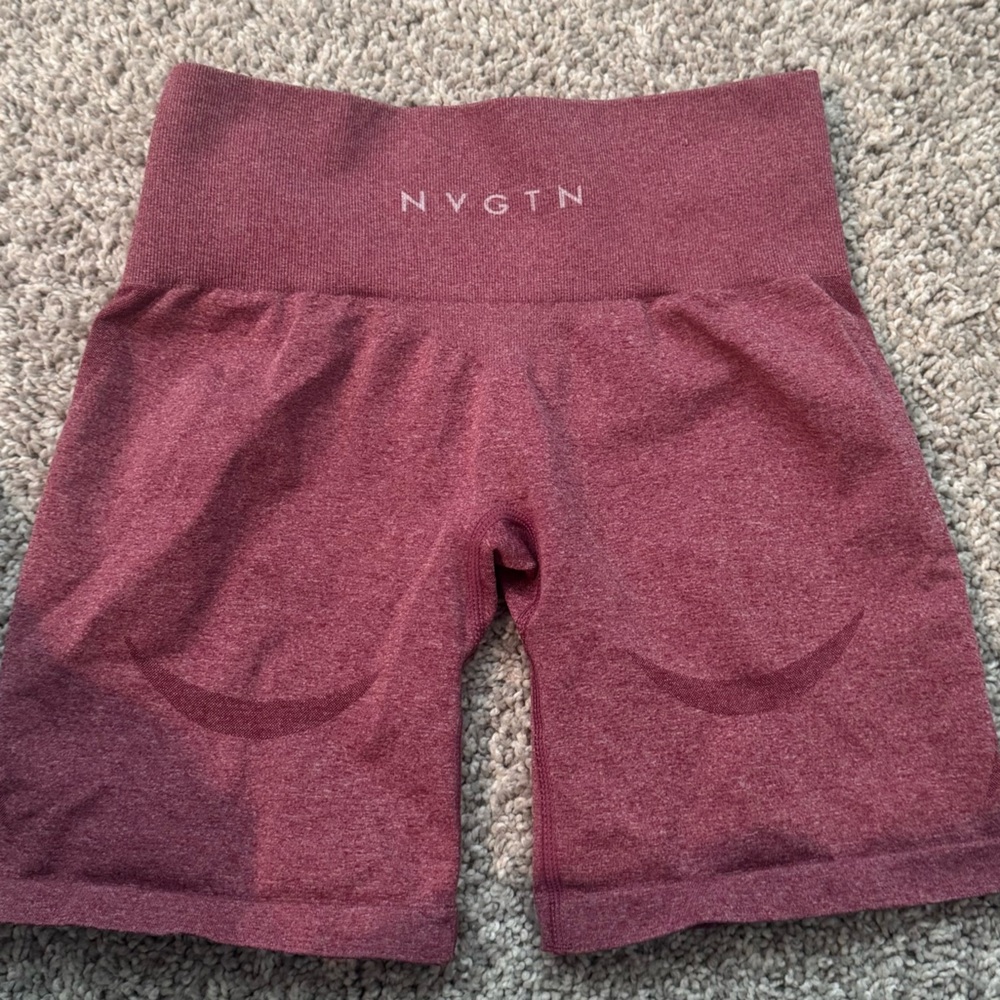 NVGTN Maroon Contour Seamless Shorts